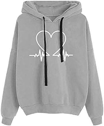 Hoodies for Women Fashion Printed Sweatshirt Long Sleeve Sweater Pullover Autumn Trend Clothing With Pockets