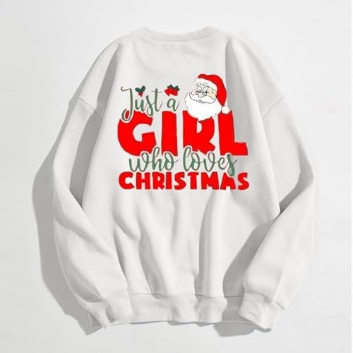 Women's Autumn And Winter Christmas Calf Printed Drop Sleeve Hooded Pullover Sweatshirt Round Women S Zippe