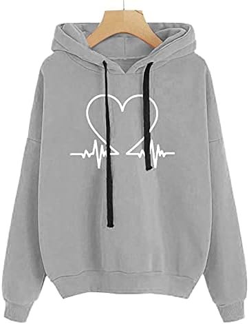 Hoodies for Women Fashion Printed Sweatshirt Long Sleeve Sweater Pullover Autumn Trend Clothing With Pockets