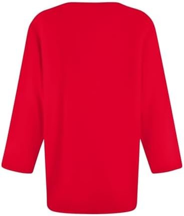 Short Sleeve Tops for Women Women Fall Outfits Loose Fit Dressy 3/4 Sleeve Shirts Casual V Neck Blouses Tunics Top
